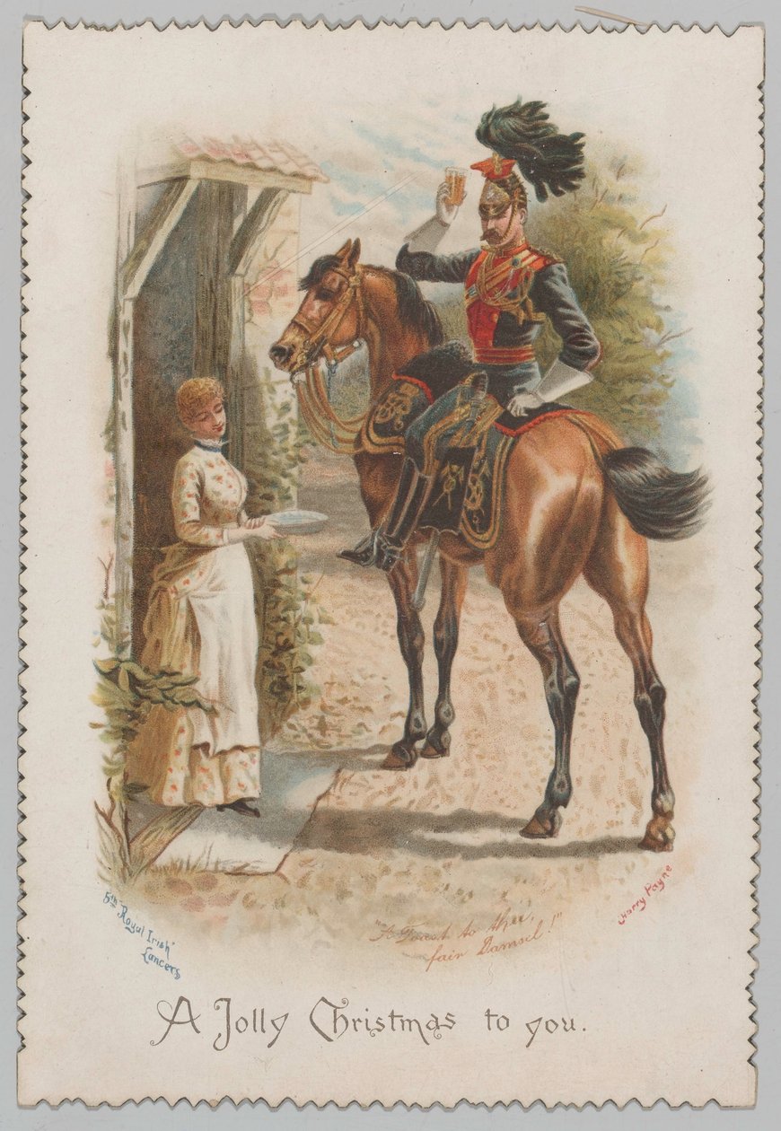A toast to thee, fair damsel! A Jolly Christmas to you (Christmas card) 作者 亨利·佩恩