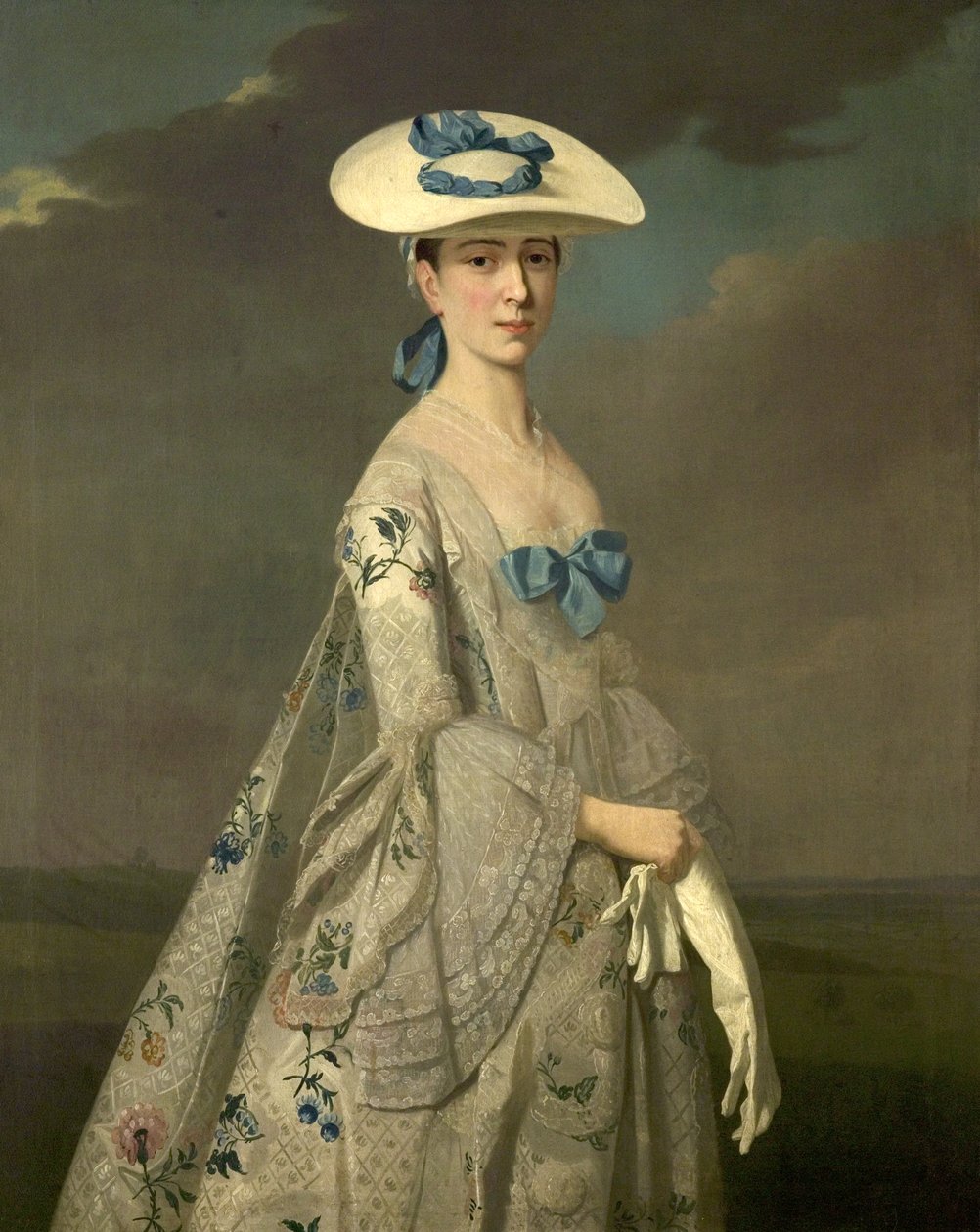 迪克西小姐，c.1750-55（布面油画） 作者 亨利 (attr.to) 皮克林