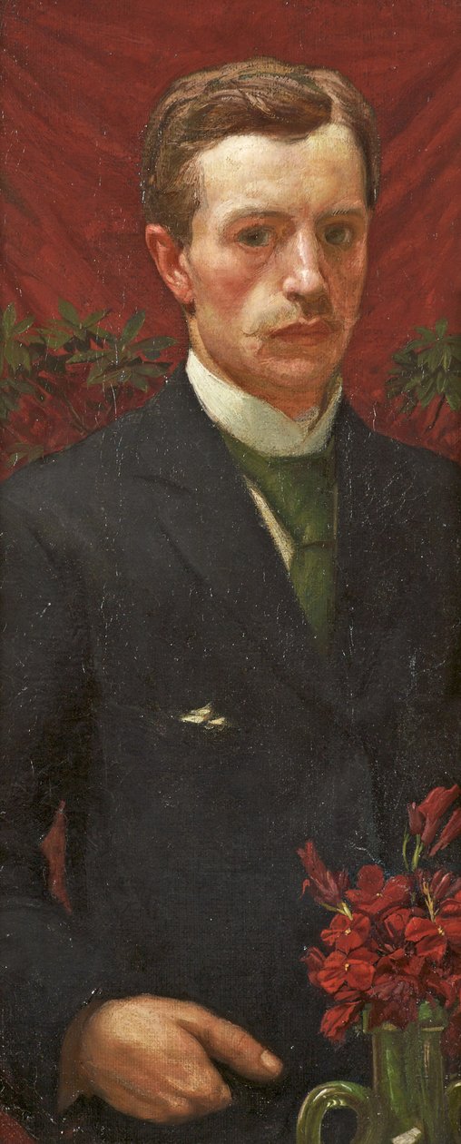 自画像，1890年 作者 亨利A.1868 1940佩恩