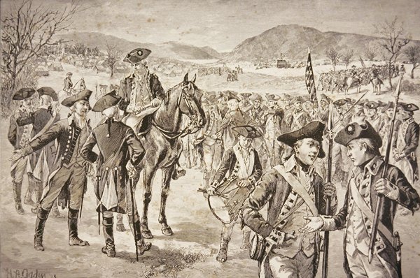 1783年11月初，在纽约的新温莎解散美国大陆军（石印）。 作者 亨利·亚历山大（后）奥格登