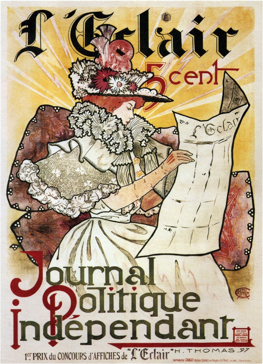莱克莱尔：政治杂志独立海报，1897年 作者 亨利·阿特维尔·托马斯