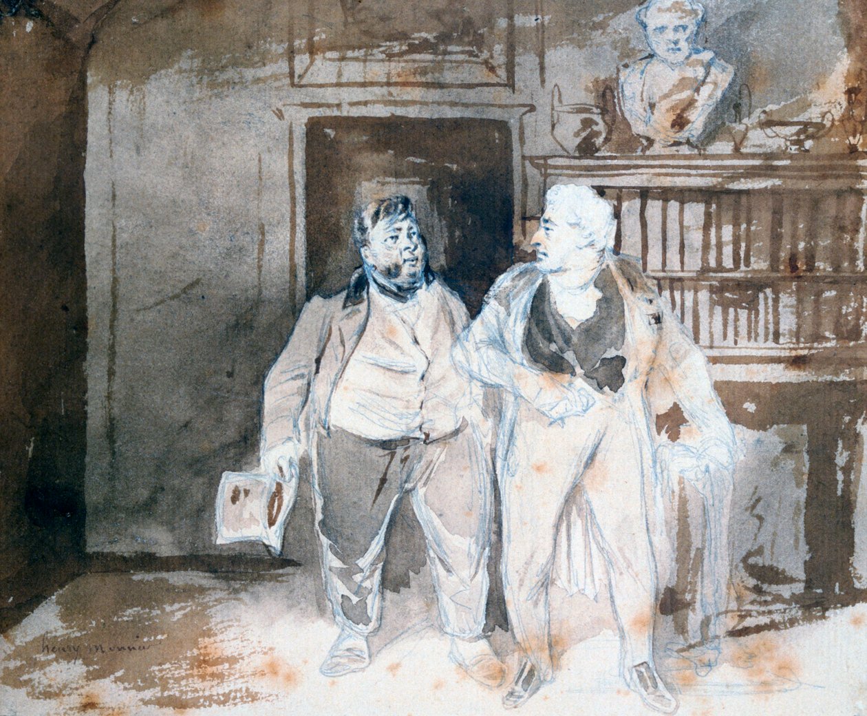 两个字符，c1825-1877 作者 亨利·邦纳维特·蒙尼尔