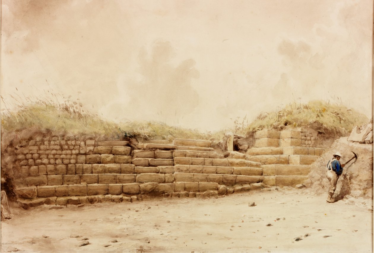 Housesteads（bodycolour） 作者 亨利·伯顿·理查森