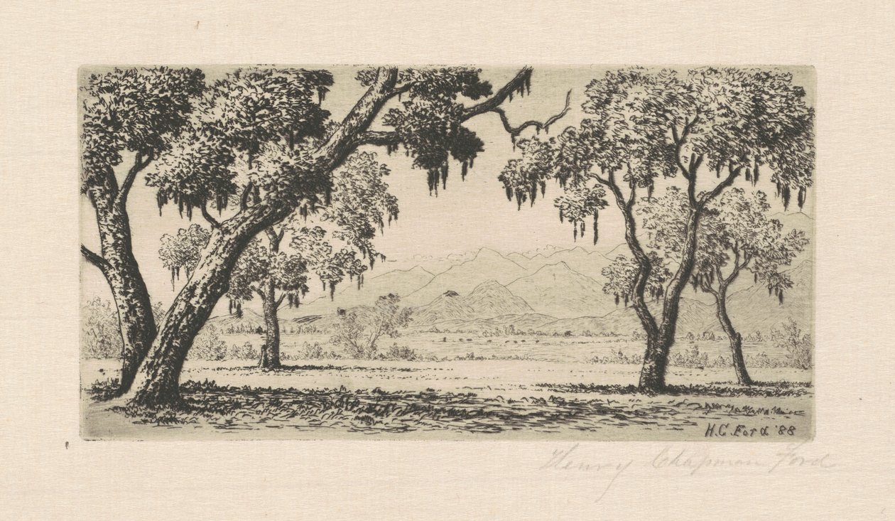 加州风景，1888年。 作者 亨利·查普曼·福特