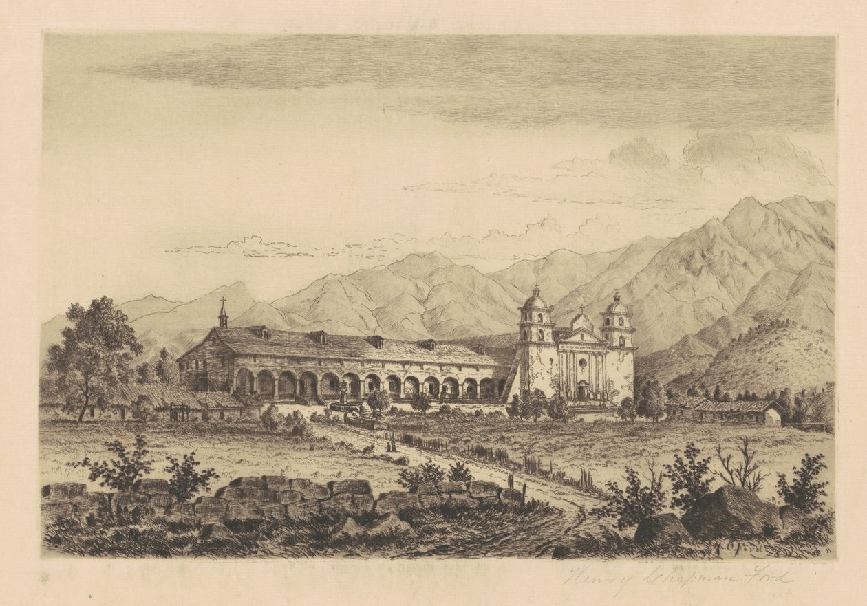 圣巴巴拉教区，1883年。 作者 亨利·查普曼·福特