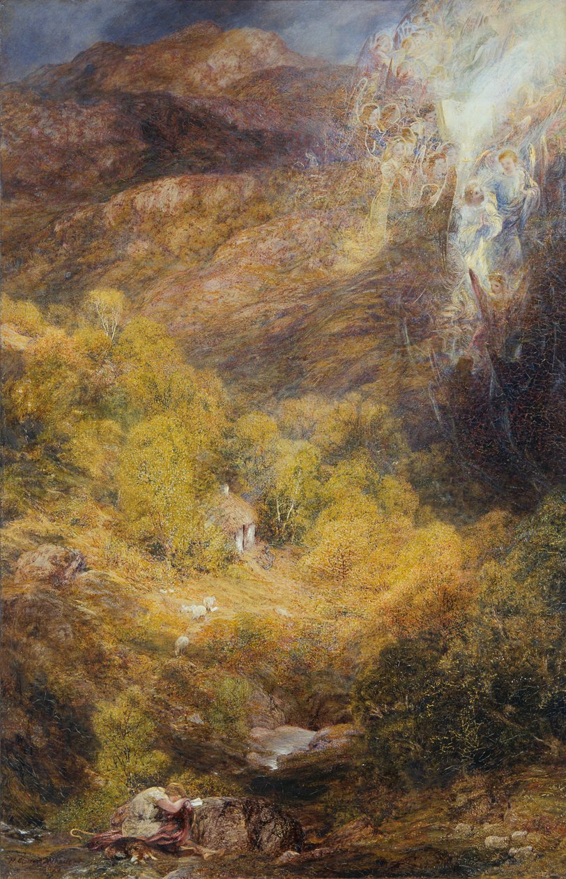 忏悔者的愿景。牧羊人的梦》，1848-1912年 作者 亨利·克拉伦斯·怀特