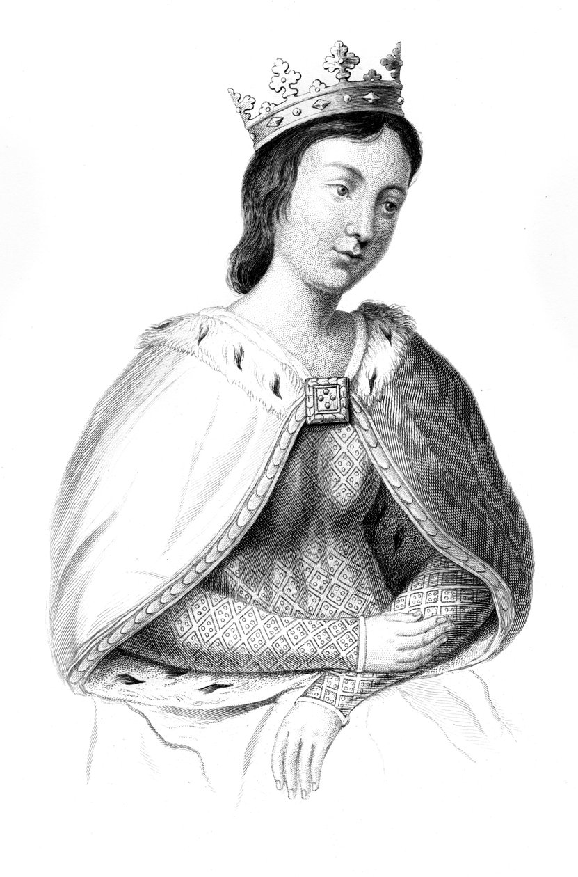 普罗旺斯的埃莉诺（Eleanor of Provence），c1223-1291，1851年。 作者 亨利·科尔本
