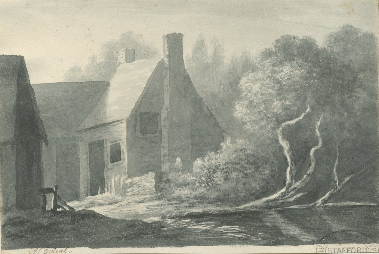Lichfield - Edial：棕褐色水洗图，nd [1788-1855]（绘图） 作者 亨利·柯曾·奥尔波特