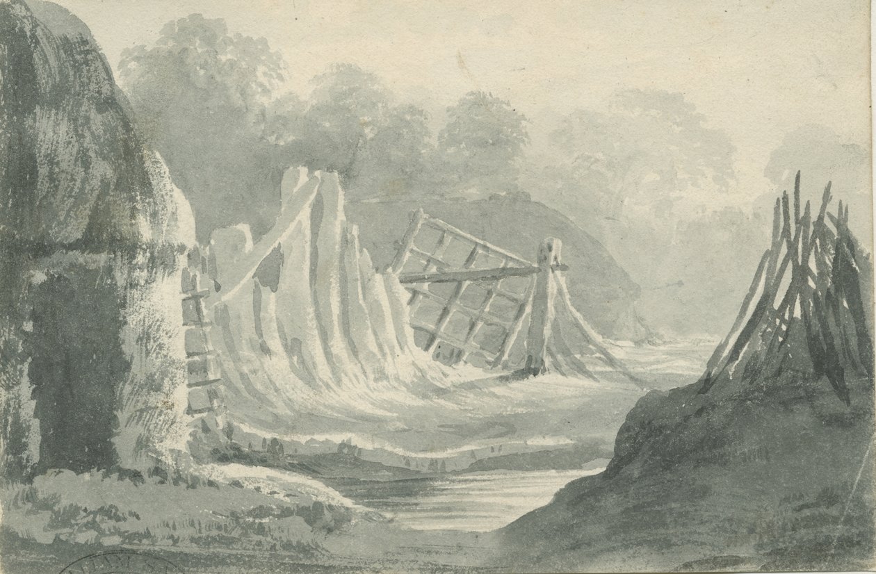 Lichfield - Edial: sepia wash drawing, nd [1788-1855] (drawing) 作者 亨利·柯曾·奥尔波特