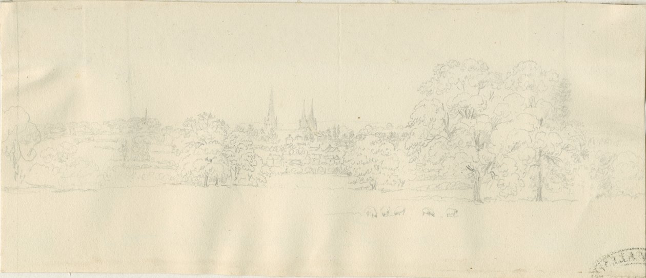利奇菲尔德 - 北景（远景）：铅笔画，nd [1788-1855]（绘图） 作者 亨利·柯曾·奥尔波特