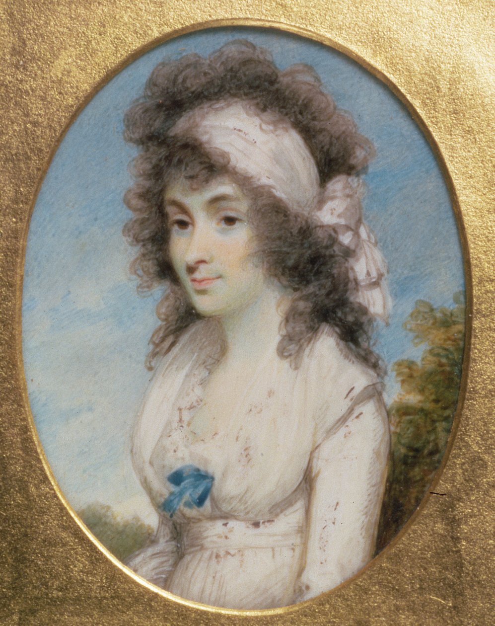 Lydia或Elizabeth Hunt的肖像缩影，1795年 作者 亨利·埃德里奇