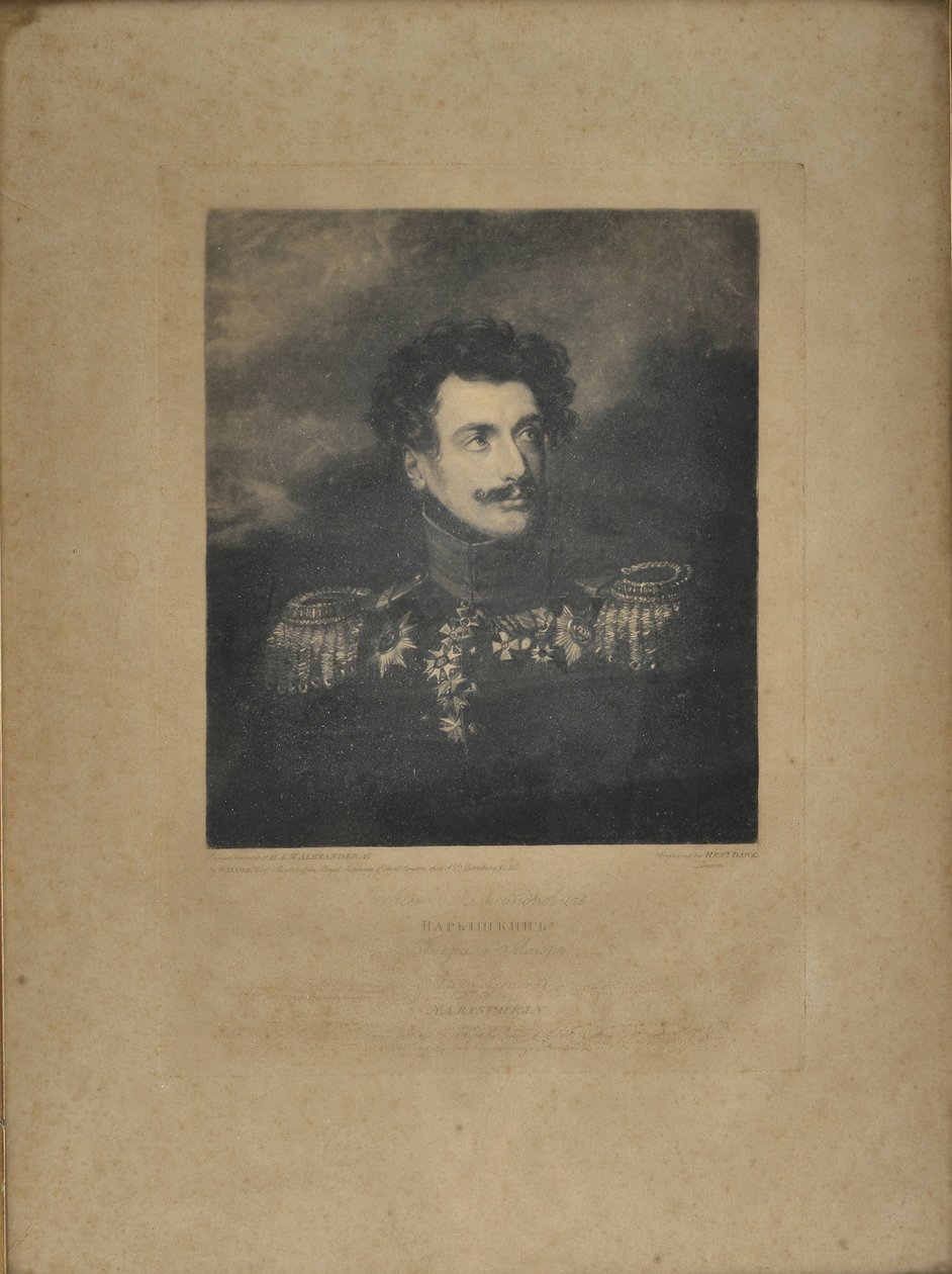 Lev Alexandrovich Naryshkin将军肖像 1785-1846 作者 亨利·爱德华·道