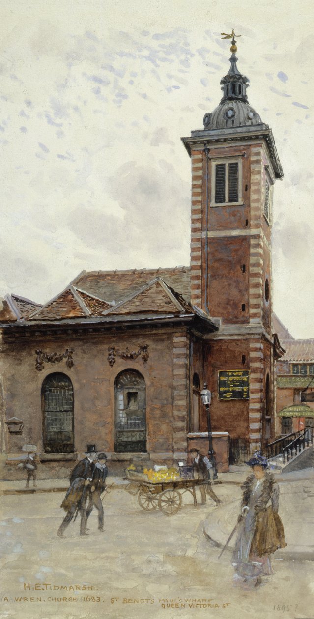St Benets，Pauls Wharf，维多利亚女王街 作者 亨利·爱德华·蒂德马什