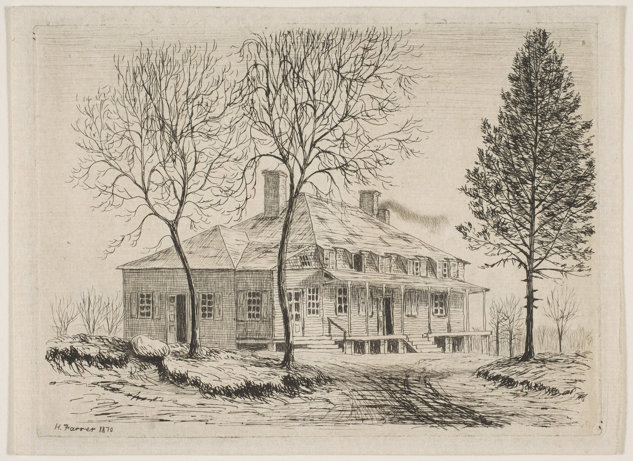 《旧纽约风光》中的Somerindyck House，1870年。 作者 亨利·法勒