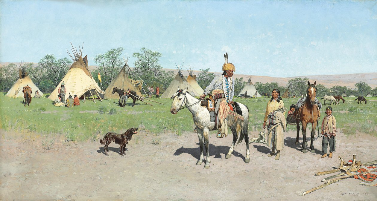 在新牧场中，1895年 作者 亨利·弗朗索瓦·法尼