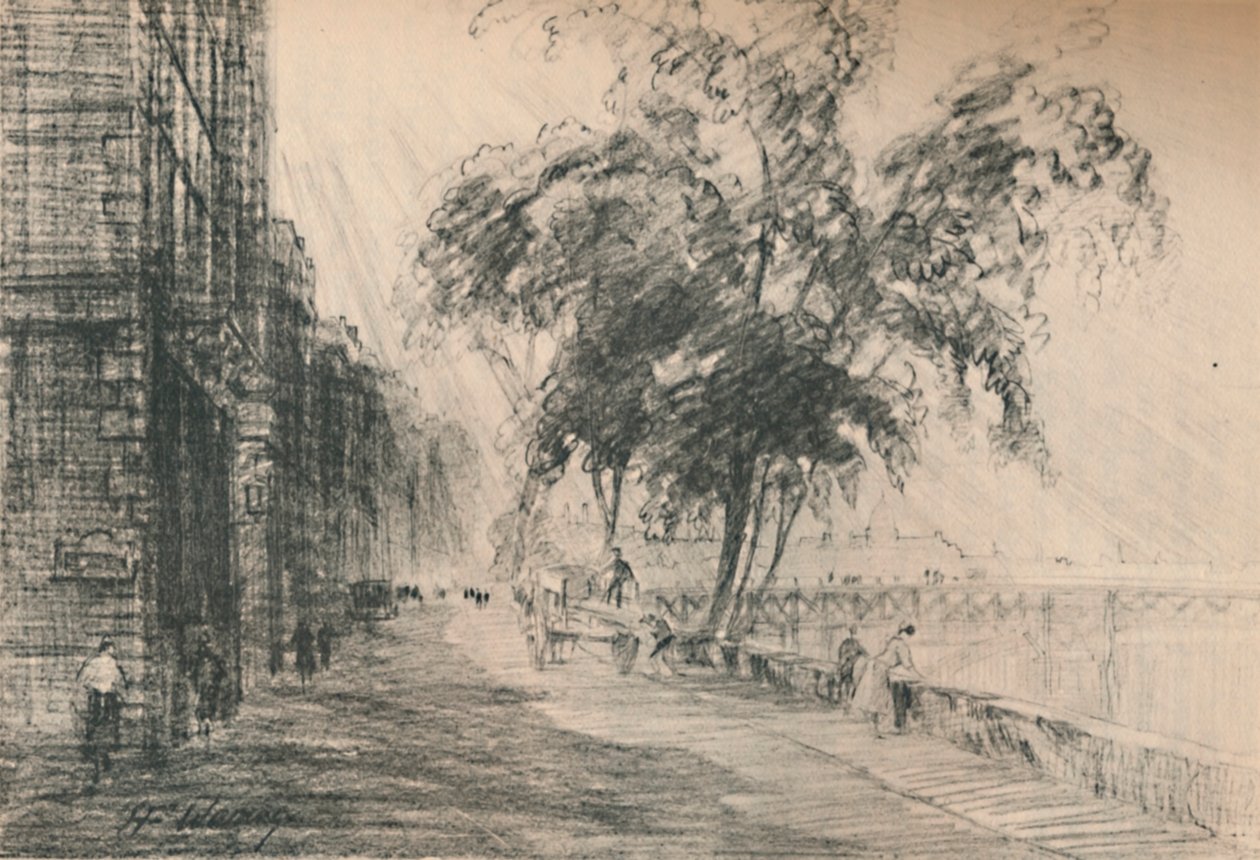 在巴黎的所有街道中，塞纳河（Seine）最有趣，c1927，1927年 作者 亨利·弗兰克斯·沃林