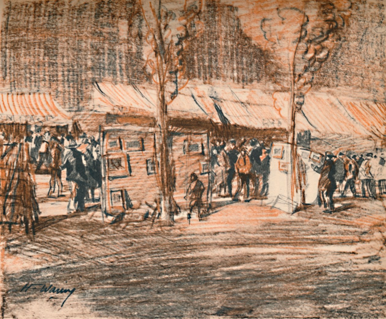 Daub Fair一场庞杂的买卖，c1927，1927年 作者 亨利·弗兰克斯·沃林