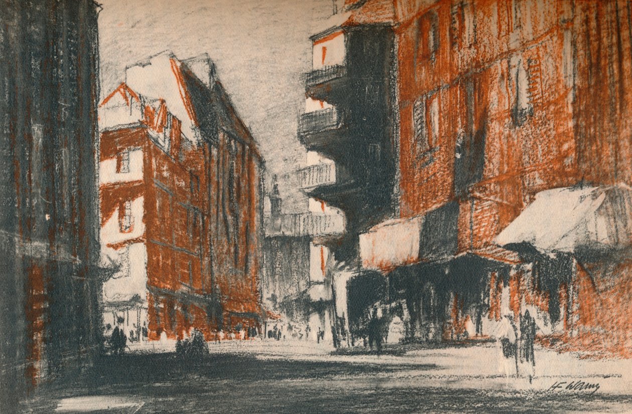 这些看起来像外国的街道，建于1927年，1927年 作者 亨利·弗兰克斯·沃林