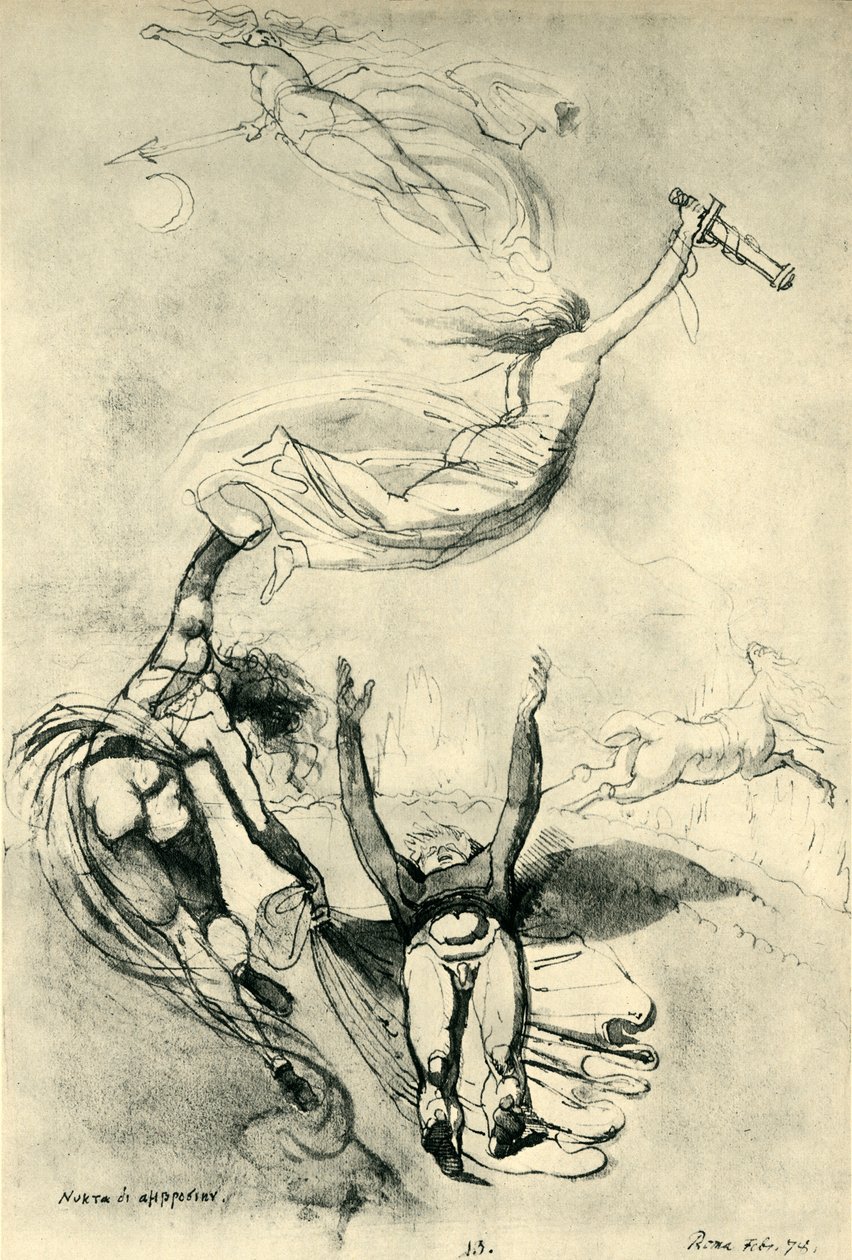 与女神同死的英雄，1778年，1943年。 作者 约翰·海因里希·富斯里