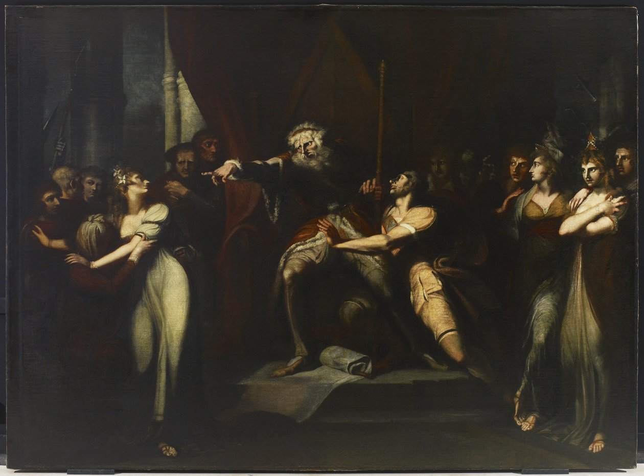 Lear Banishing Cordelia，c.1784-90 作者 约翰·海因里希·富斯里