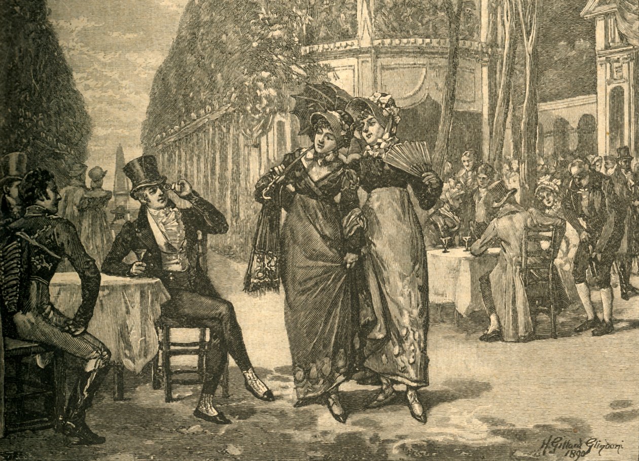 摄政时期的美女与美女，19世纪初c1890。 作者 亨利·吉拉德·格林多尼