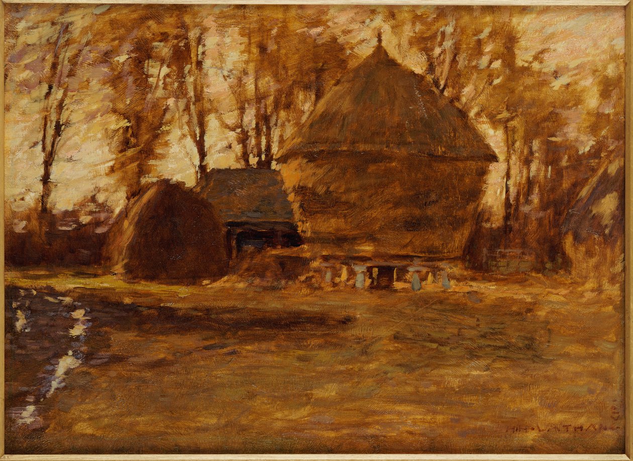 苏塞克斯·海里克斯（Sussex Hayricks），1917年 作者 亨利·赫伯特·拉唐格