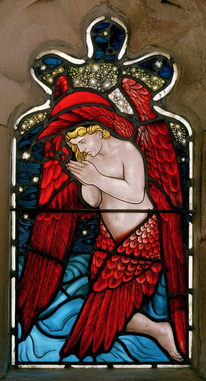 Alnwick，St Michael＆St Paul，James Powell＆Sons，Henry Holiday，Kneeling Angel，1878 作者 亨利·假日