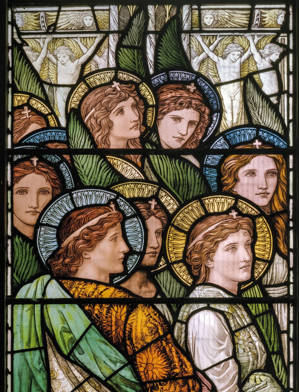 Bakewell，All Saints，Holiday Workshop，Henry Holiday，The Lamb of God，Adoring Saints，1893 作者 亨利·假日