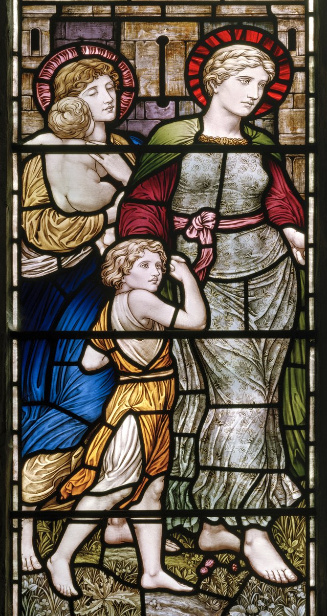 Buckland，St Mary，James Powell＆Sons，Henry Holiday，The Barcote Chapel，Charity，1889 作者 亨利·假日
