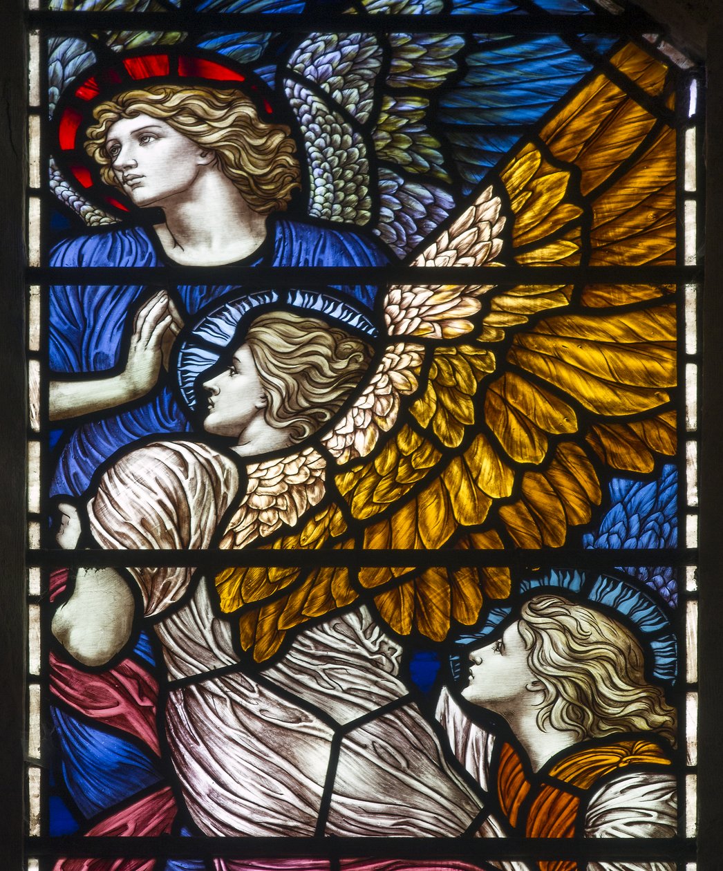Buckland，St Mary，James Powell＆Sons，Henry Holiday，The Barcote Chapel，Praising Angels，1889 作者 亨利·假日