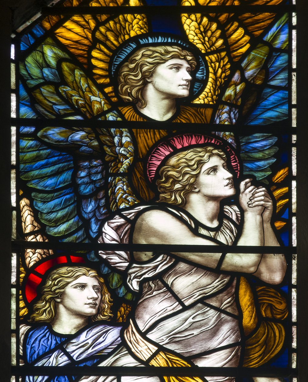 Buckland，St Mary，James Powell＆Sons，Henry Holiday，The Barcote Chapel，Praising Angels，1889 作者 亨利·假日