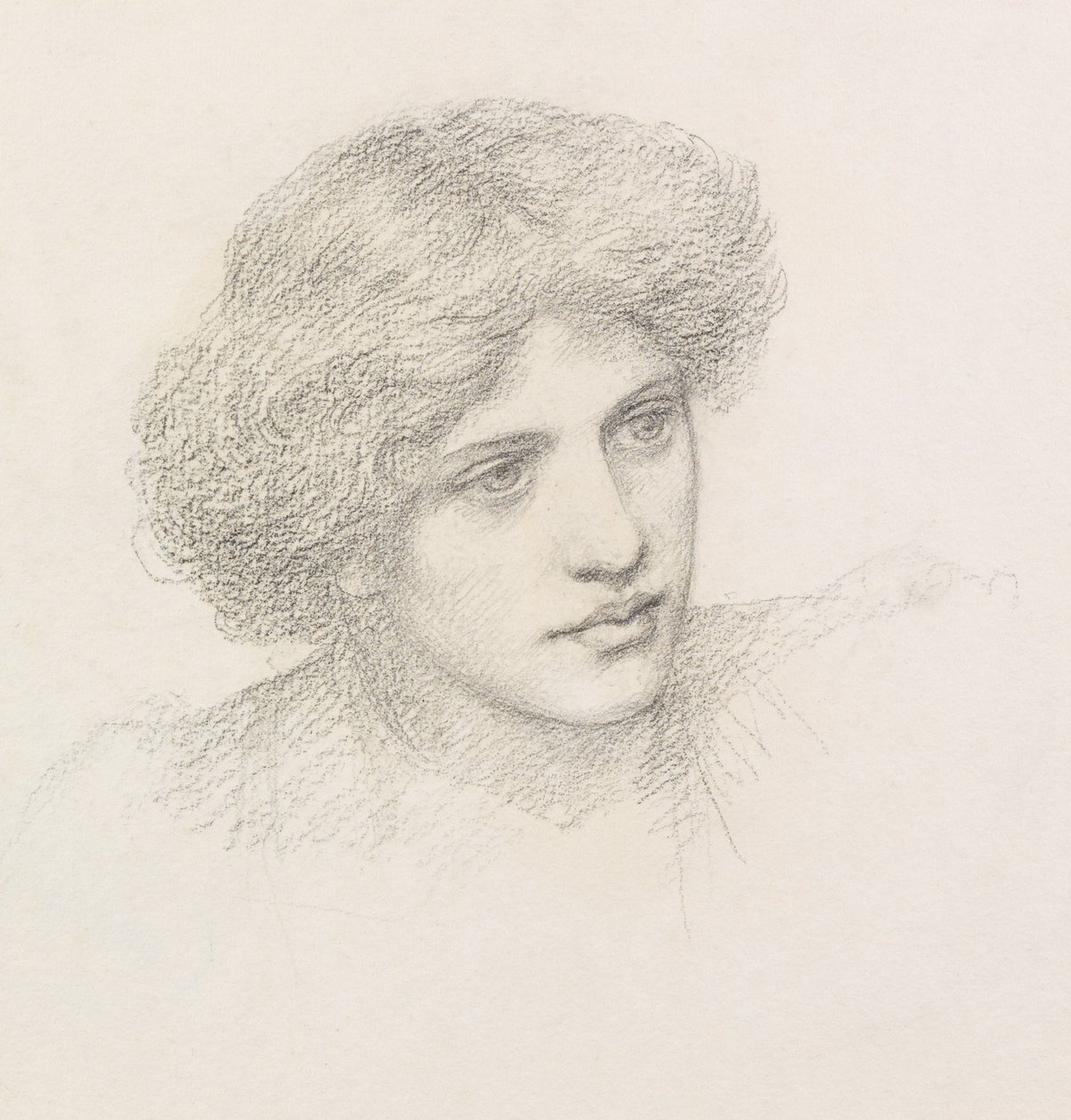 Head of a Man, possibly Gaetano Meo (pencil) 作者 亨利·假日