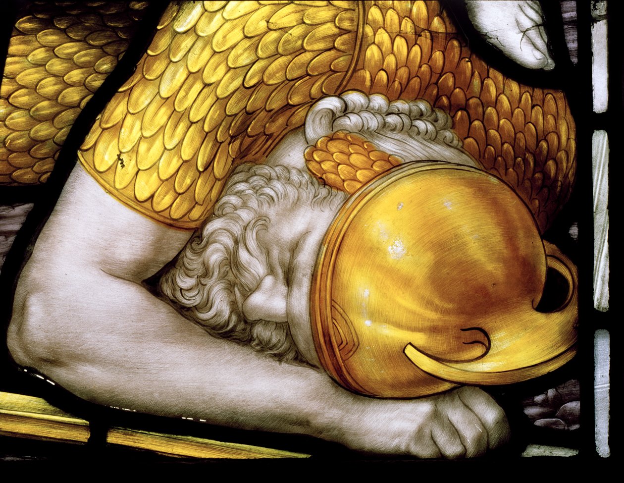 Muncaster，St Michael，James Powell＆Sons，Henry Holiday，Warrior detail，Angels Of Judgment Window，1887 作者 亨利·假日