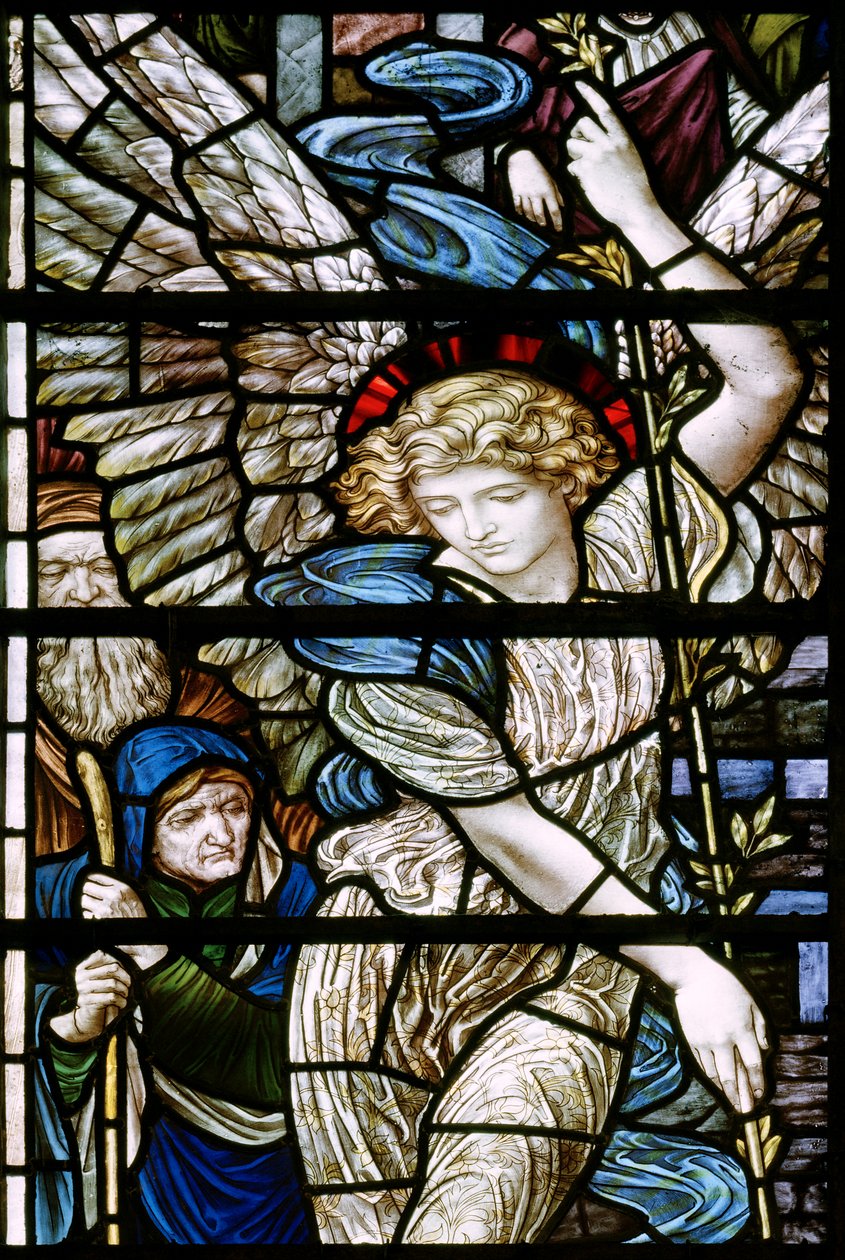 Romsey Abbey，James Powell＆Sons，Henry Holiday，The Pool of Bethesda detail，Angel，1890 作者 亨利·假日