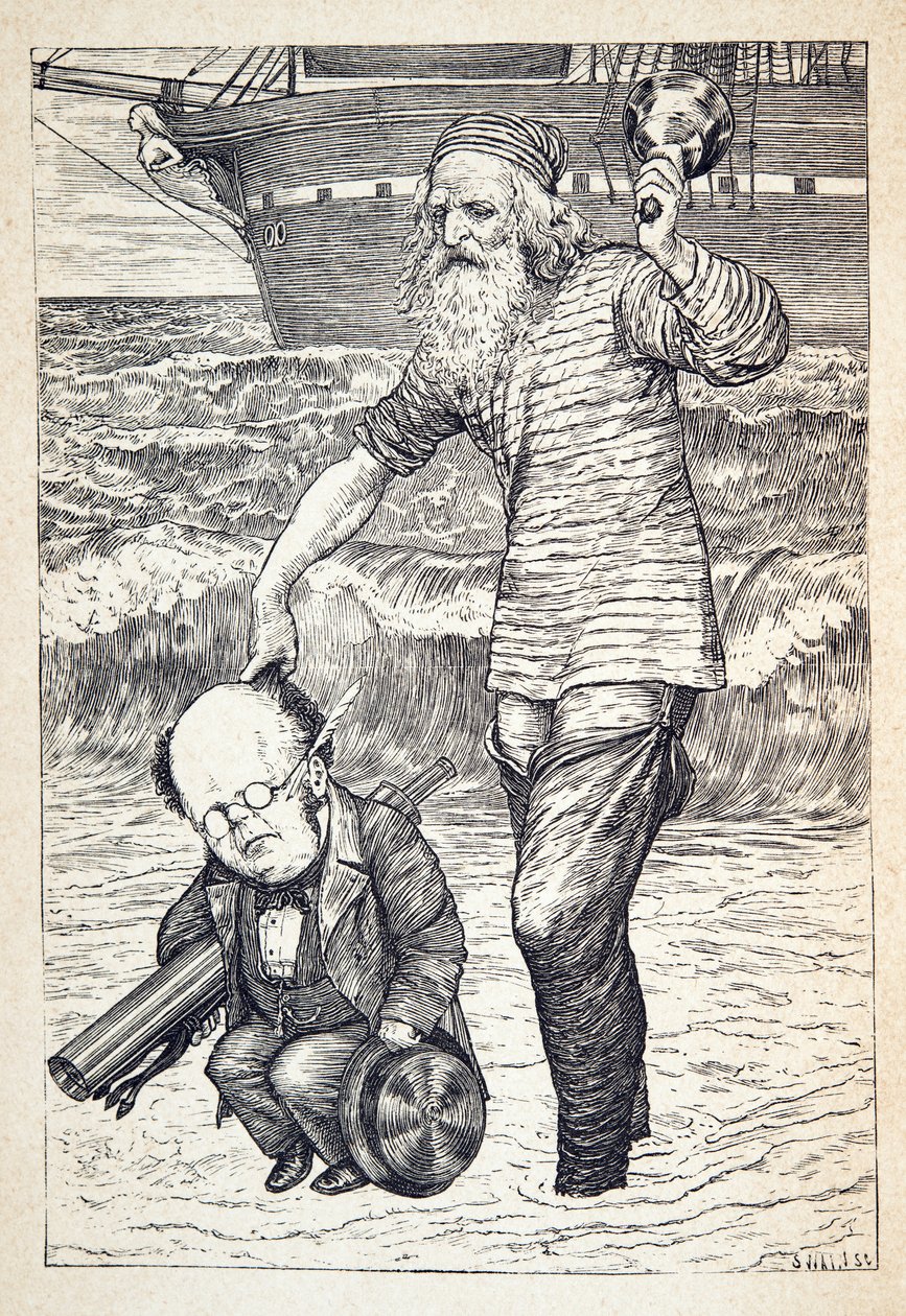 支持每个男人在潮流的顶端，来自The Snark of the Snark，一种八折的痛苦，由Lewis Carroll，酒吧。 1876年 作者 亨利·假日