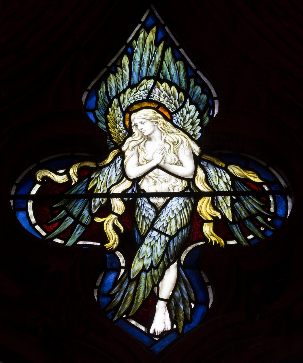 Tracery Angel，1884年（彩色玻璃） 作者 亨利·假日