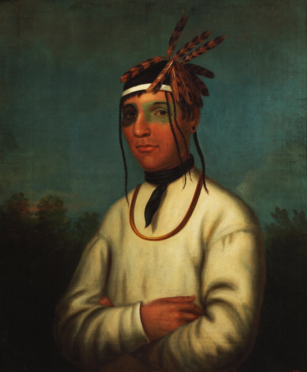 Caa-Tou-See (Chippewa) 1831（布面油画） 作者 亨利·英曼
