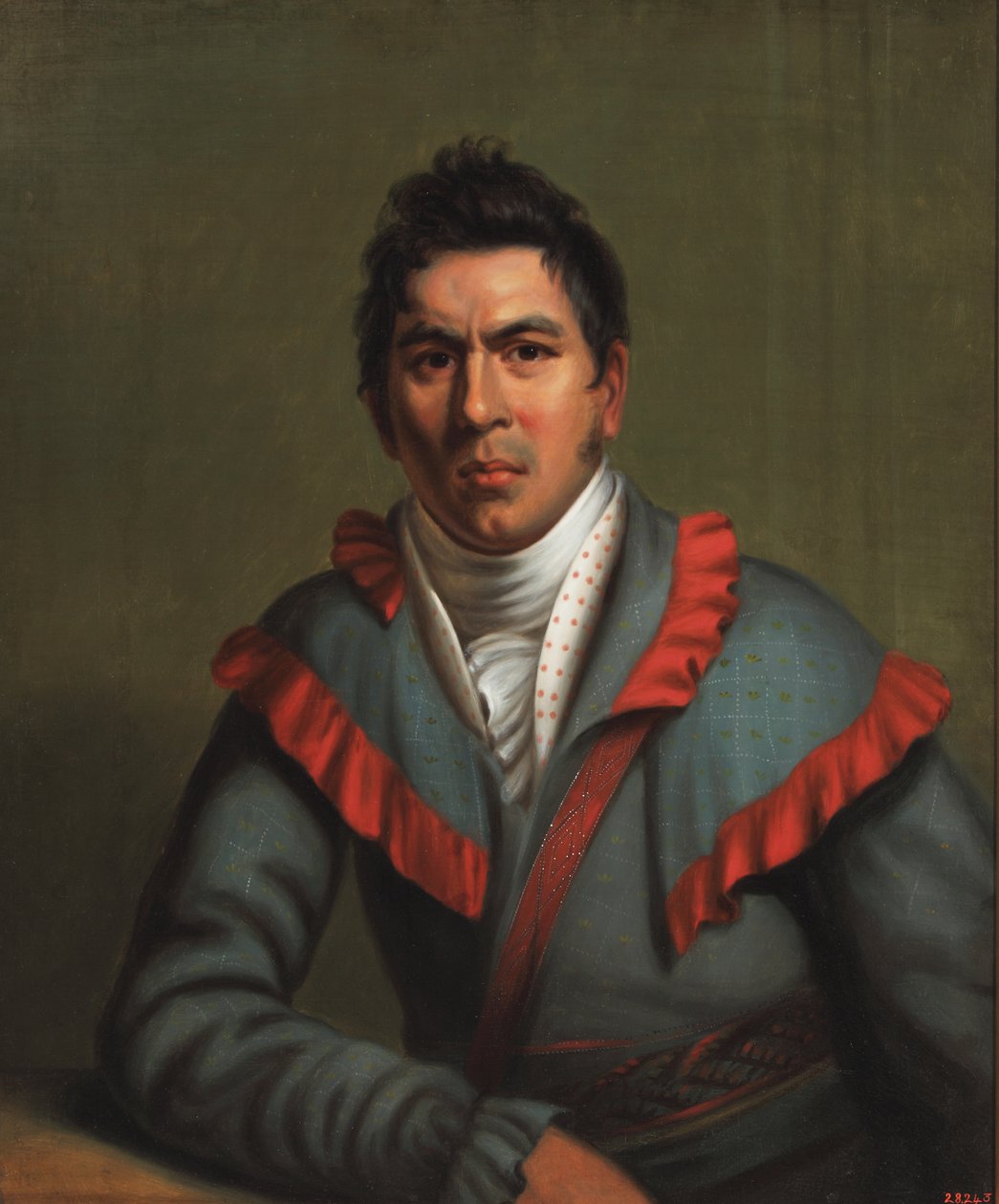Charles Cornells，Okchai Fixico（小溪）1831 年（布面油画） 作者 亨利·英曼