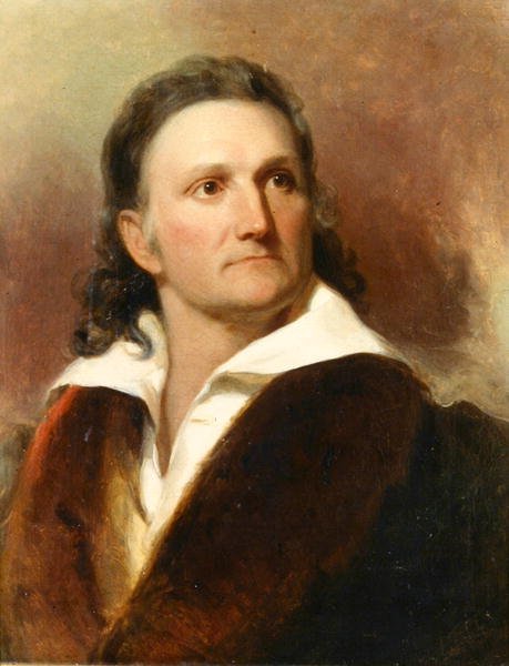 JJ Aududon的肖像（1785-1851）c.1833（纸上的wc） 作者 亨利·英曼