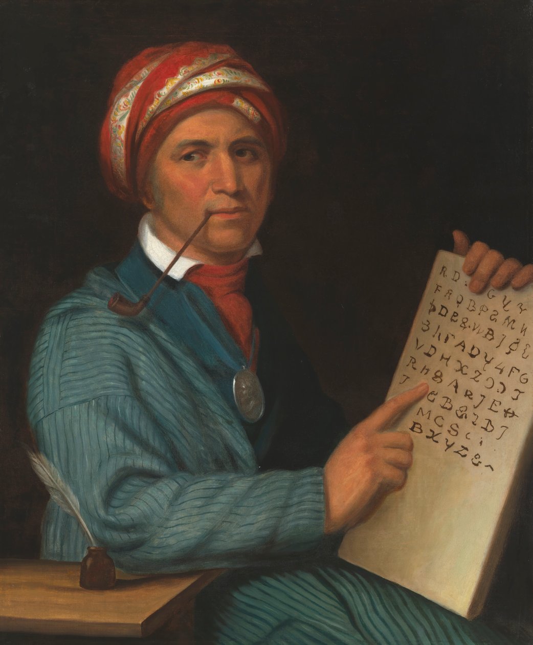 Sequoyah，约1830年。 作者 亨利·英曼