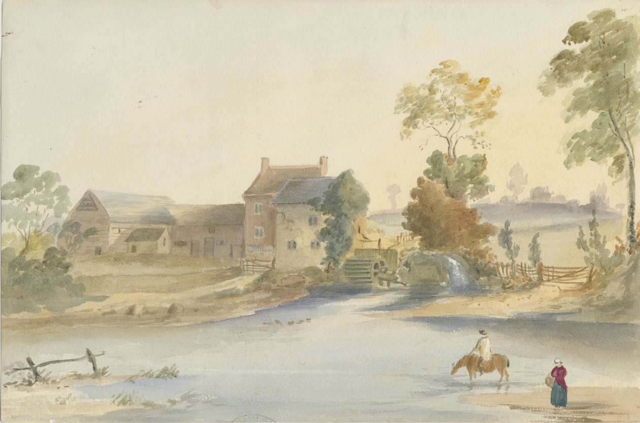 Seisdon Mill：水彩画，nd [1844] 作者 亨利·詹姆斯·诺伊斯