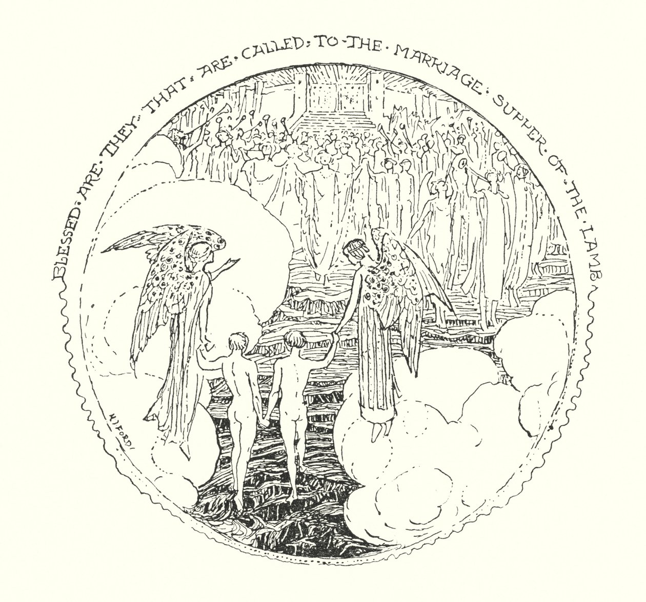 约翰-班扬的《天路历程》插图（石版画） 作者 亨利·正义·福特