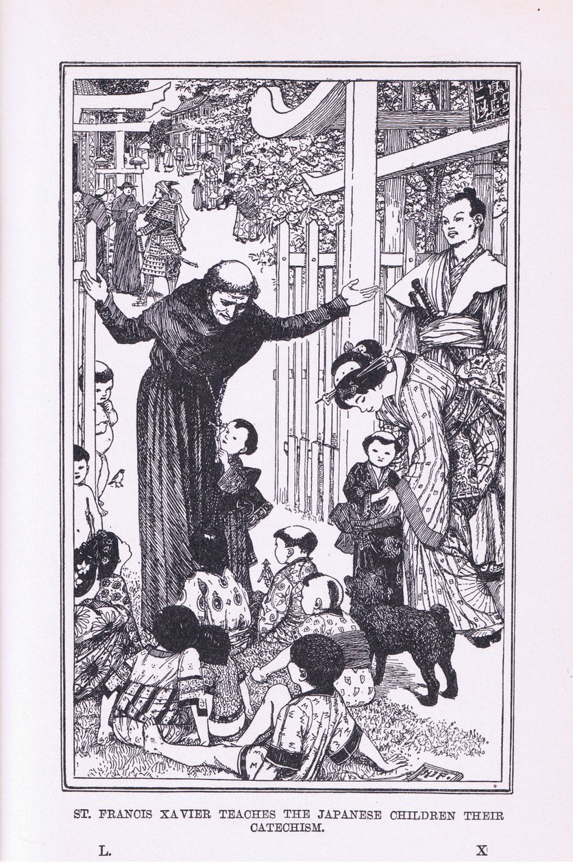 1912年，圣弗朗西斯泽维尔教导日本儿童他们的儿茶 作者 亨利·正义·福特