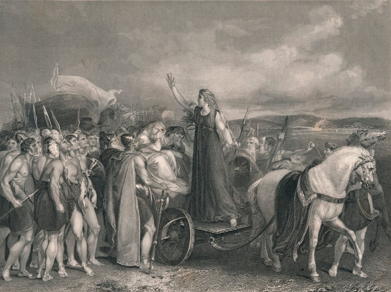Boadicea，Iceni的女王..."，19世纪中期。 作者 亨利柠檬