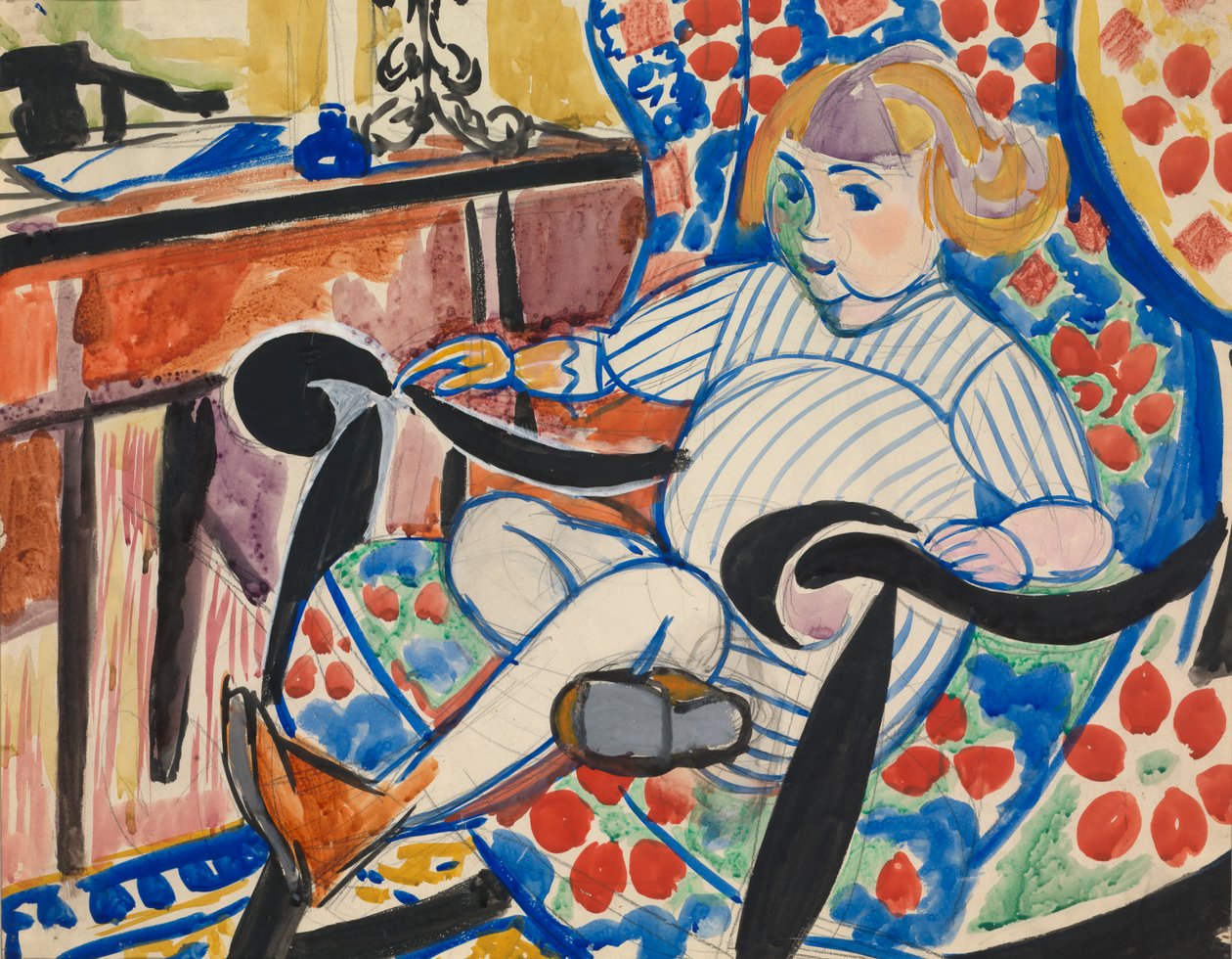 水粉画，约1916年。 作者 亨利·莱曼·萨恩