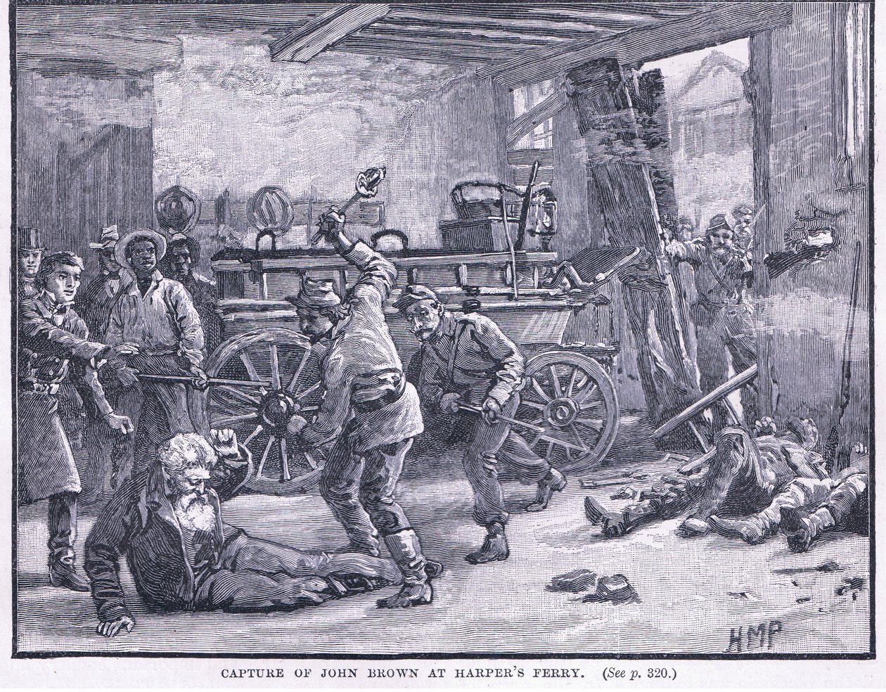 公元1861年在哈珀渡轮捕获约翰布朗 作者 佩吉特亨利万豪酒店