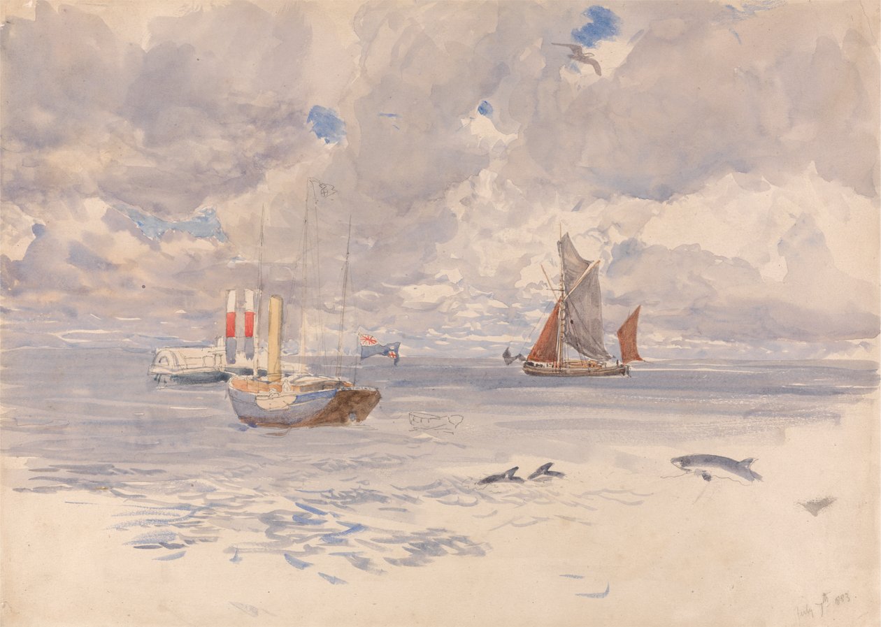 海豚，1883 年 7 月 7 日 作者 亨利摩尔