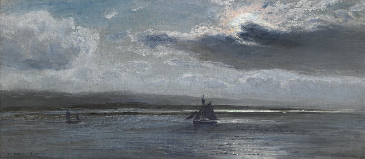Traeth Mawr，月光，1872-73 作者 亨利摩尔