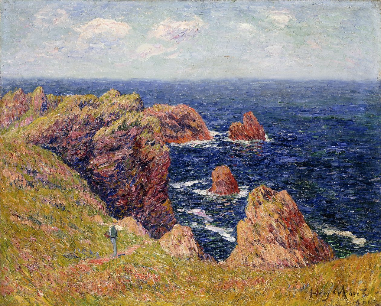 布列塔尼海岸； La Cote Bretonne，约1895年 作者 亨利莫雷特