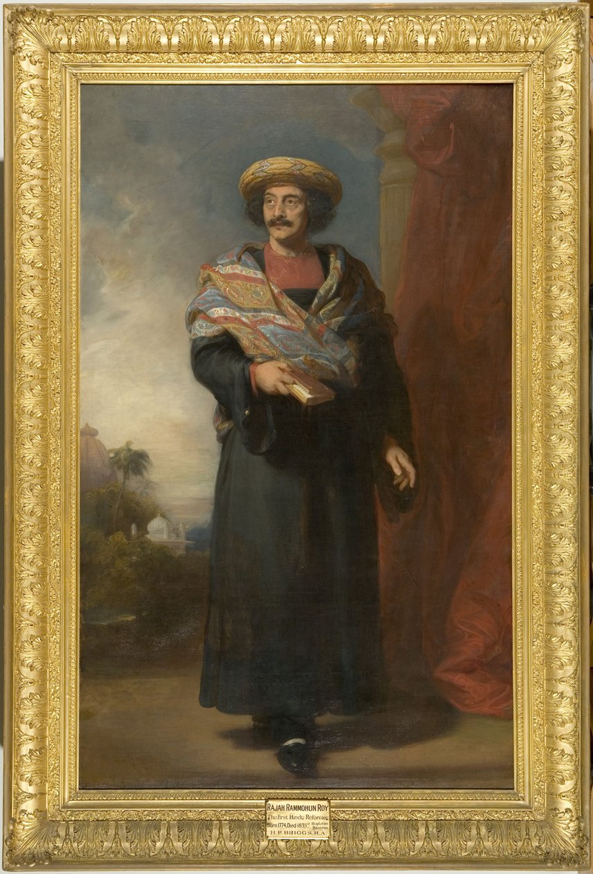 Rammohun Roy 的肖像（1774-1833）1832 年（布面油画） 作者 亨利·佩罗奈特·布里格斯